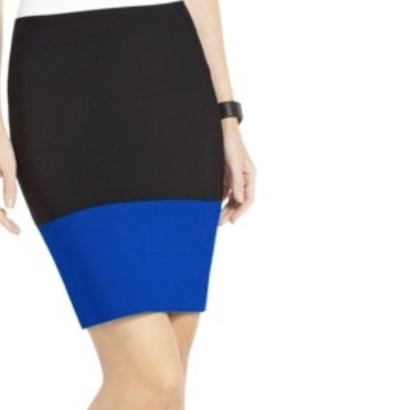 BCBGMAXAZRIA Scarlett Color Block Pencil Skirt XS - Picture 2 of 8